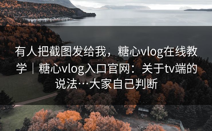 有人把截图发给我，糖心vlog在线教学｜糖心vlog入口官网：关于tv端的说法…大家自己判断  第1张